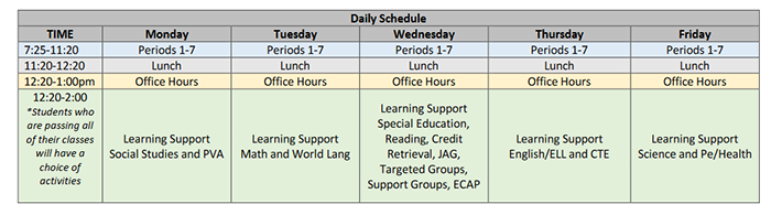 daily Schedule